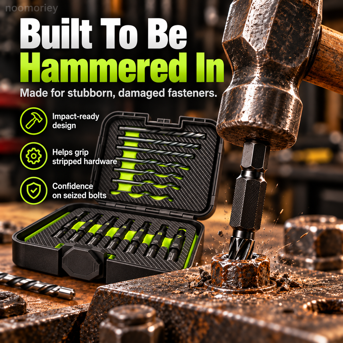 🔩 14-Pc Damaged Fastener Extractor Set ⚡ S2 Steel Screw & Bolt Removal Kit