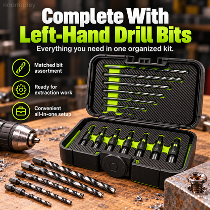 🔩 14-Pc Damaged Fastener Extractor Set ⚡ S2 Steel Screw & Bolt Removal Kit