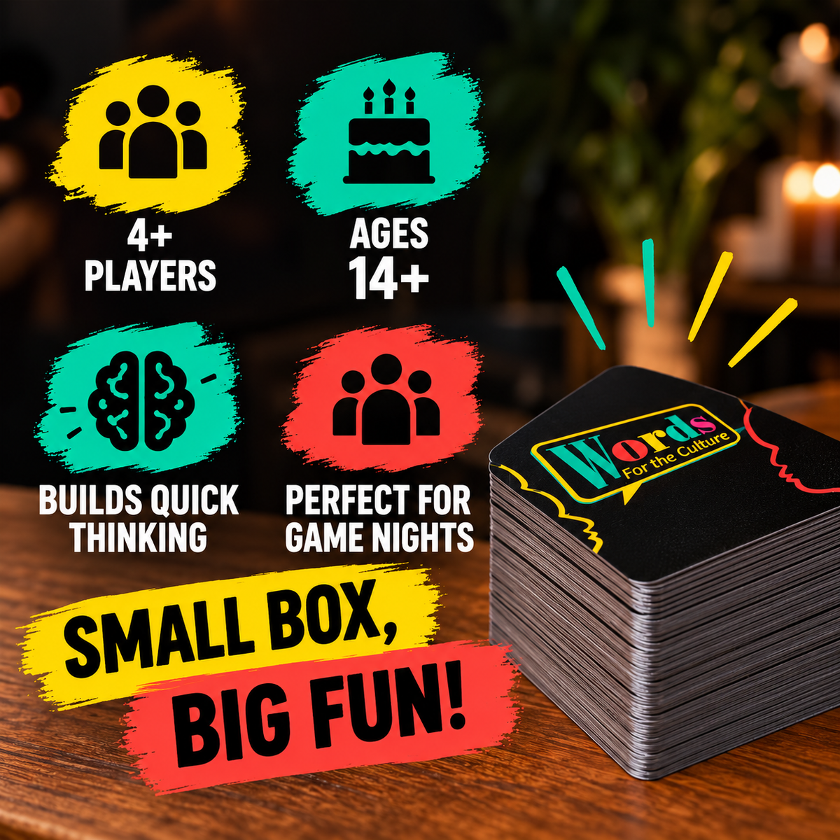 🔥 50% OFF Words For The Culture™ Party Game – The Ultimate Culture-Inspired Guessing Game For Friends & Family