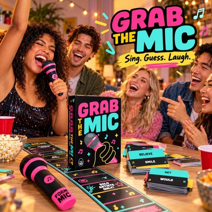 🎤 Grab The Mic Karaoke Party Game – Sing, Guess & Laugh