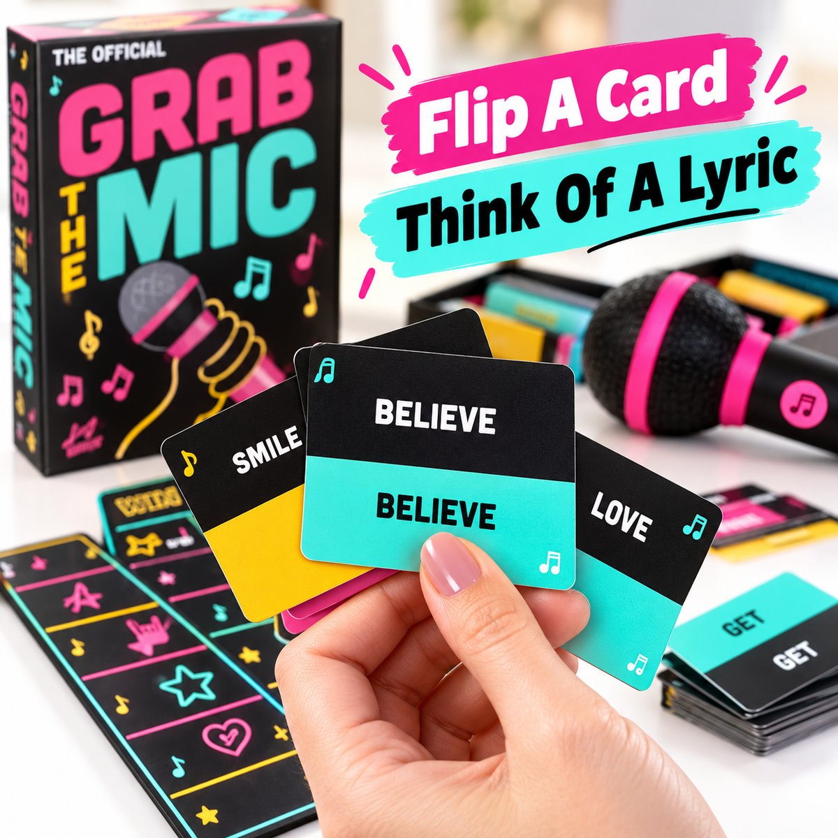 🎤 Grab The Mic Karaoke Party Game – Sing, Guess & Laugh