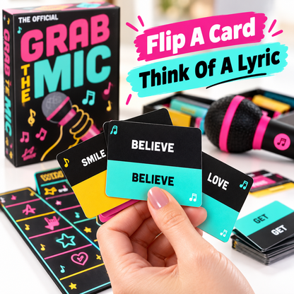 🎤 Grab The Mic Karaoke Party Game – Sing, Guess & Laugh