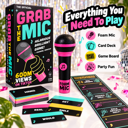 🎤 Grab The Mic Karaoke Party Game – Sing, Guess & Laugh