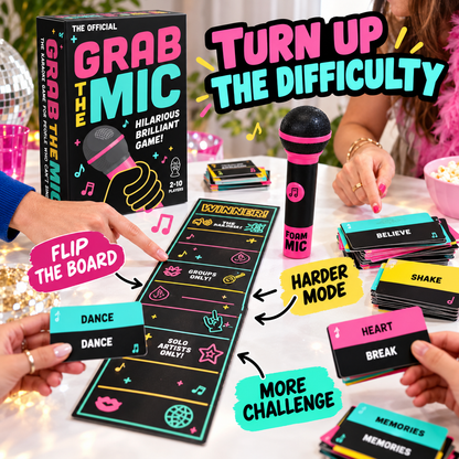 🎤 Grab The Mic Karaoke Party Game – Sing, Guess & Laugh