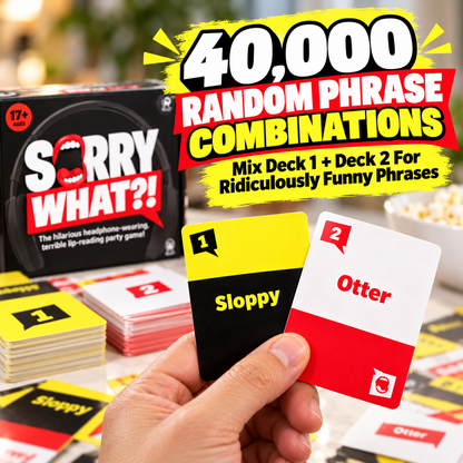 😂 Sorry What?! Lip Reading Party Game – Headphones Included