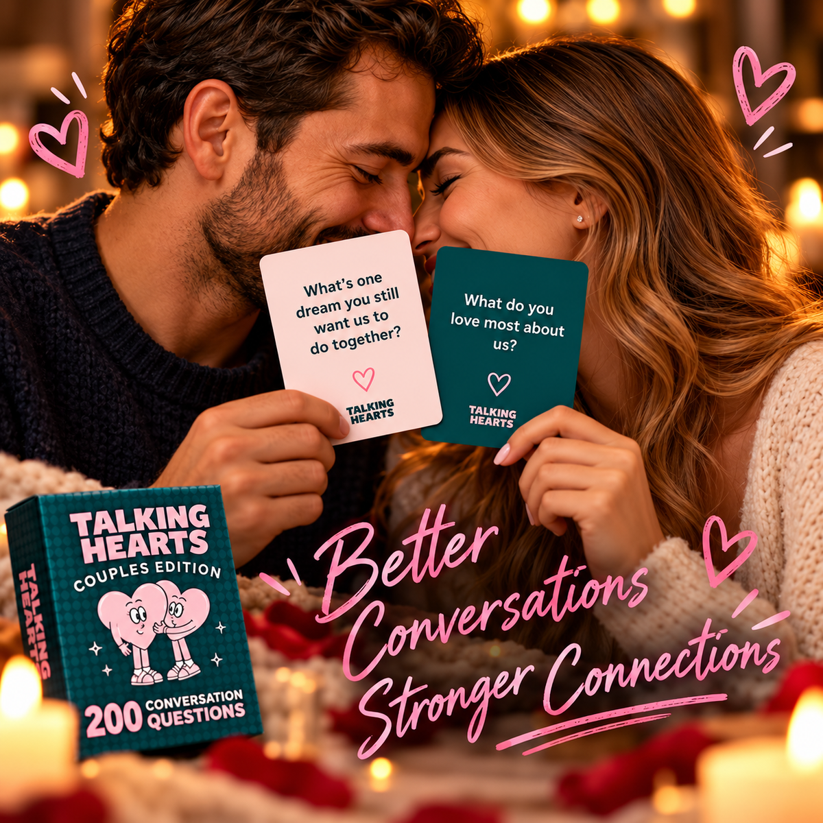 💝 50% OFF Talking Hearts 200 Questions Couples Card Game