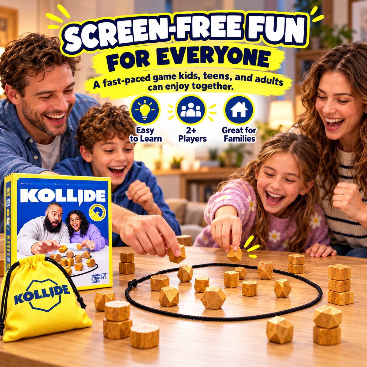 🔥 50% OFF Kollide Magnetic Strategy Game 🧲 Fast-Paced Family Game Night Fun