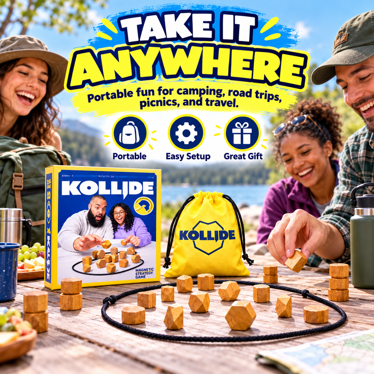 🔥 50% OFF Kollide Magnetic Strategy Game 🧲 Fast-Paced Family Game Night Fun