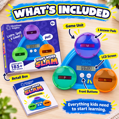 🔥 50% OFF 📚 Sight Word Slam Audio Learning Game For Kids – 185+ Words Reading & Spelling Practice