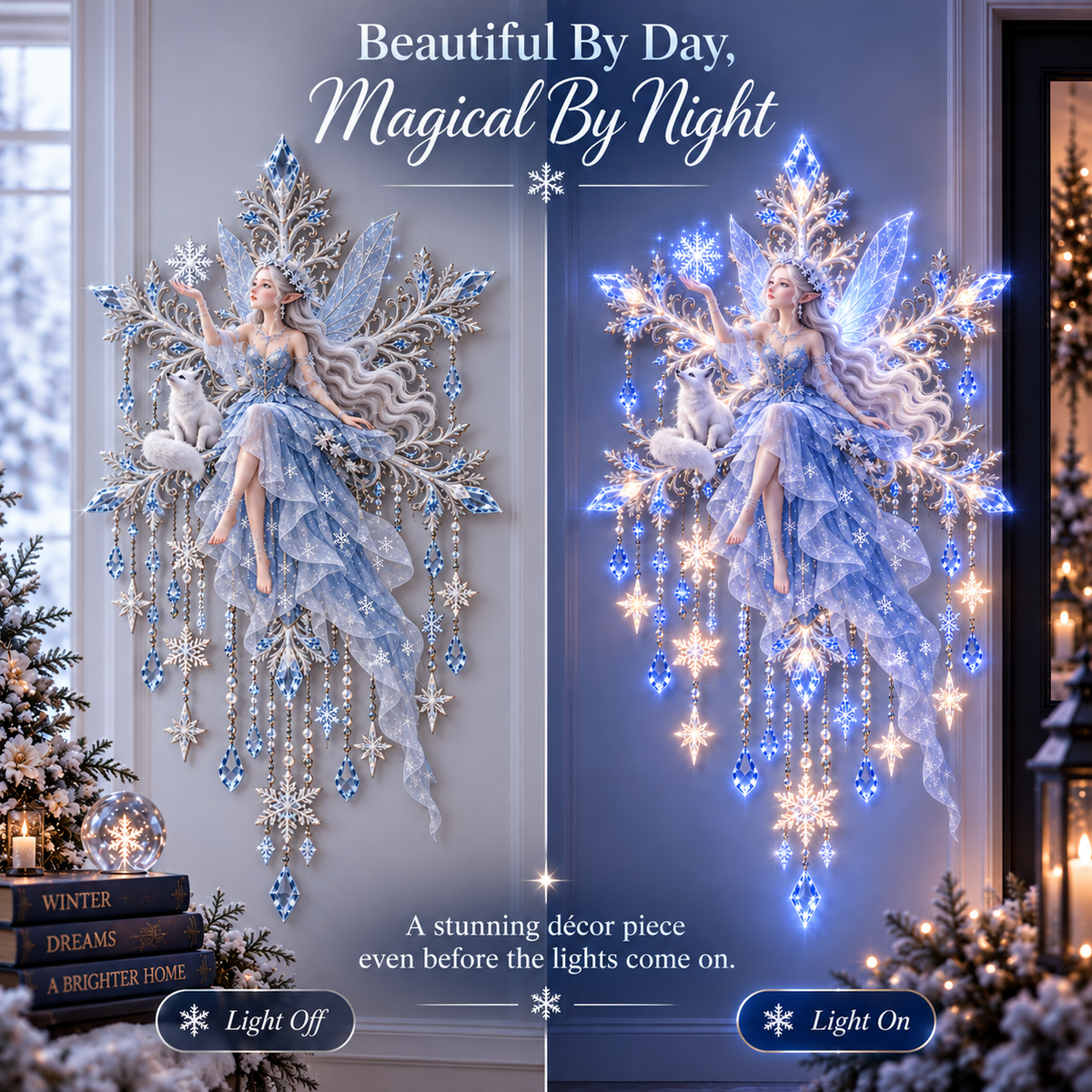✨50% OFF TODAY ❄️Ice Snow Elf Starfall Wall Light