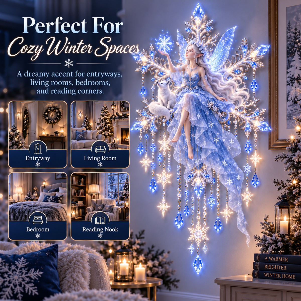 ✨50% OFF TODAY ❄️Ice Snow Elf Starfall Wall Light