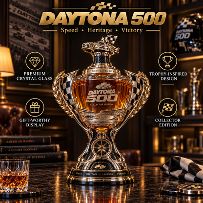 🏁 Daytona 500 Racing Legacy Trophy Whiskey Decanter – Collector’s Edition