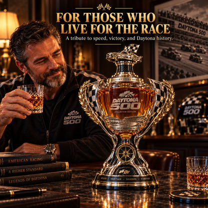 🏁 Daytona 500 Racing Legacy Trophy Whiskey Decanter – Collector’s Edition
