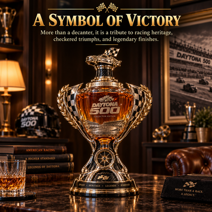 🏁 Daytona 500 Racing Legacy Trophy Whiskey Decanter – Collector’s Edition