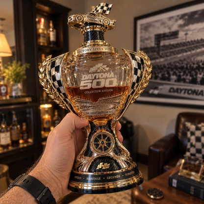 🏁 Daytona 500 Racing Legacy Trophy Whiskey Decanter – Collector’s Edition 🏆