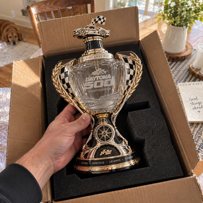 🏁 Daytona 500 Racing Legacy Trophy Whiskey Decanter – Collector’s Edition