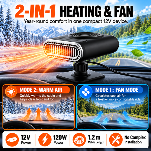 🎉Car Electric Heater Fan Portable Heater for Car