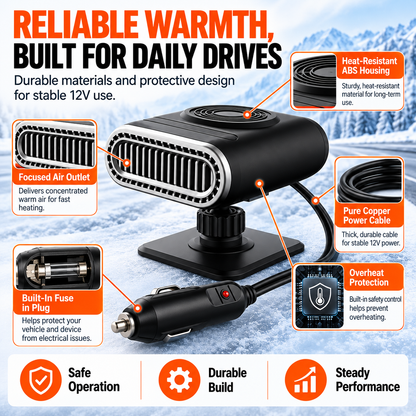 🎉Car Electric Heater Fan Portable Heater for Car