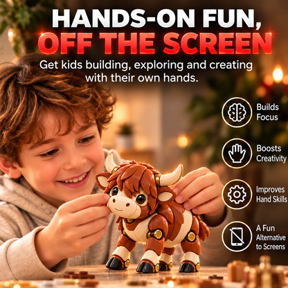 🐮 2-in-1 Transforming Highland Cow Egg – Cute Mechanical Figure