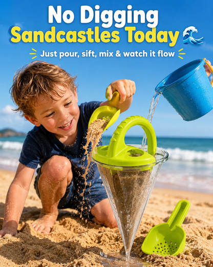 🏖️ Kids Sand & Water Funnel Toy with Sifting Shovel – Keeps Kids Busy All Afternoon 🌊
