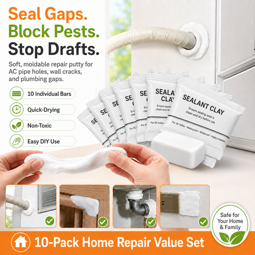 🏠 10-Pack Moldable Sealant Putty – Seal Gaps, Block Pests & Stop Drafts