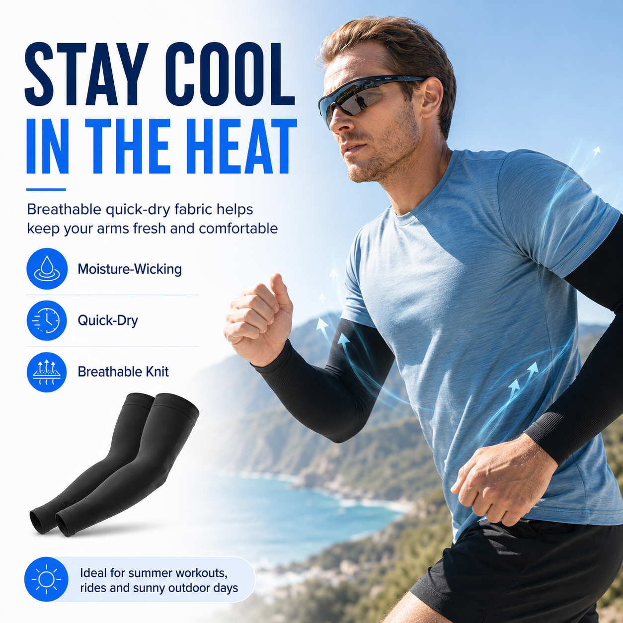 ☀️UPF 50+ Cooling UV Protection Arm Sleeves