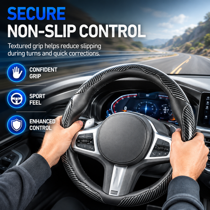 Universal Car Non-Slip Steering Wheel Cover – Comfortable Grip & All-Season Protection