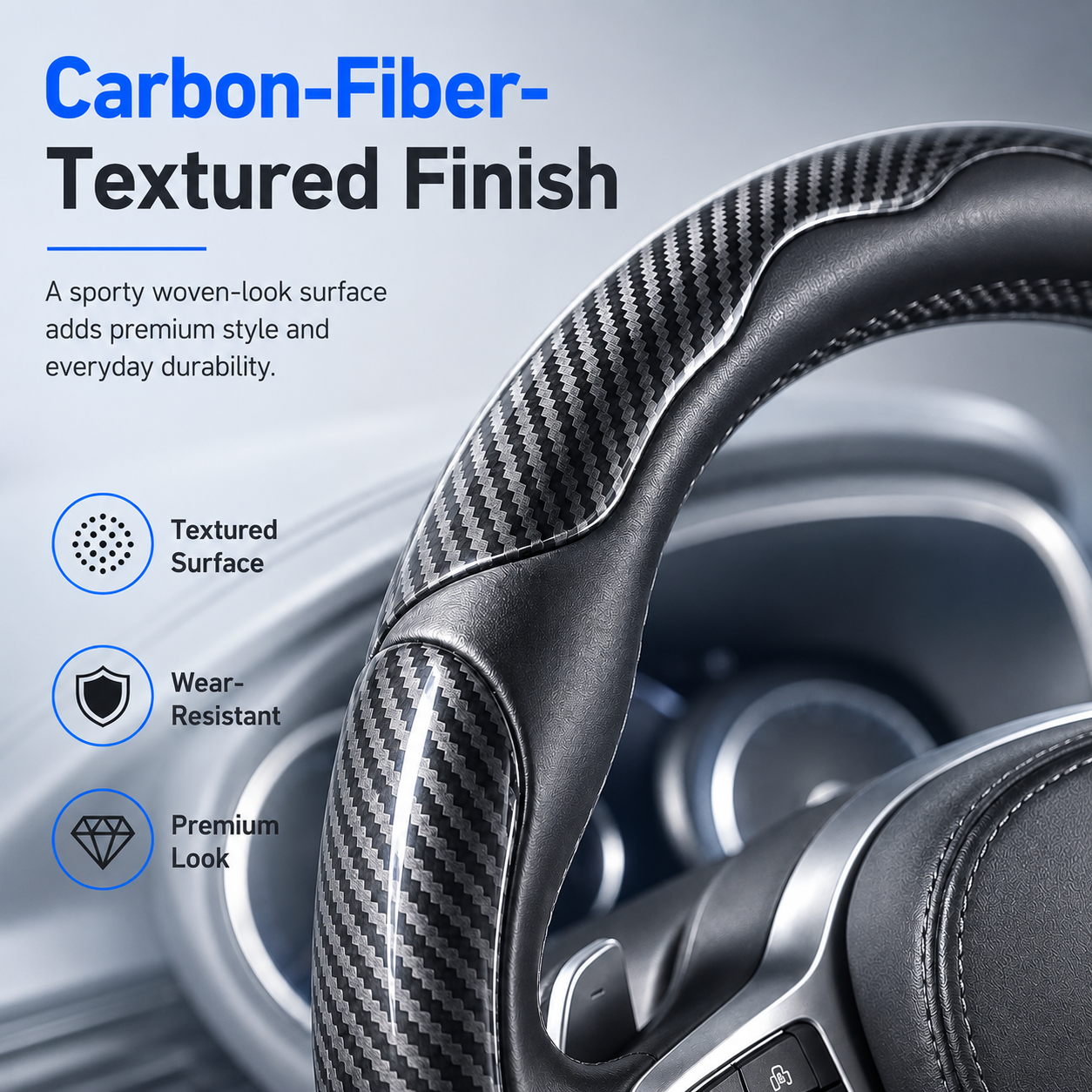 Universal Car Non-Slip Steering Wheel Cover – Comfortable Grip & All-Season Protection