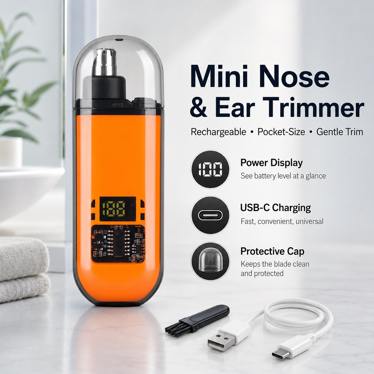 🔥Professional LED Display Nose & Ear Trimmer
