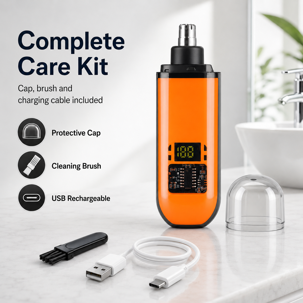 🔥Professional LED Display Nose & Ear Trimmer
