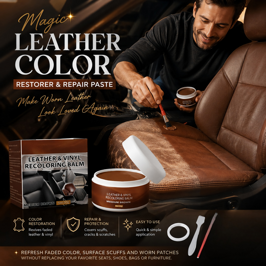 🛋️ Magic Leather Repair Paste – Restore Color & Fix Scratches on Couches, Car Seats & Bags