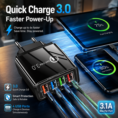 ⚡ 4-in-1 Smart Charging | One Charger. Four Devices. Zero Waiting.