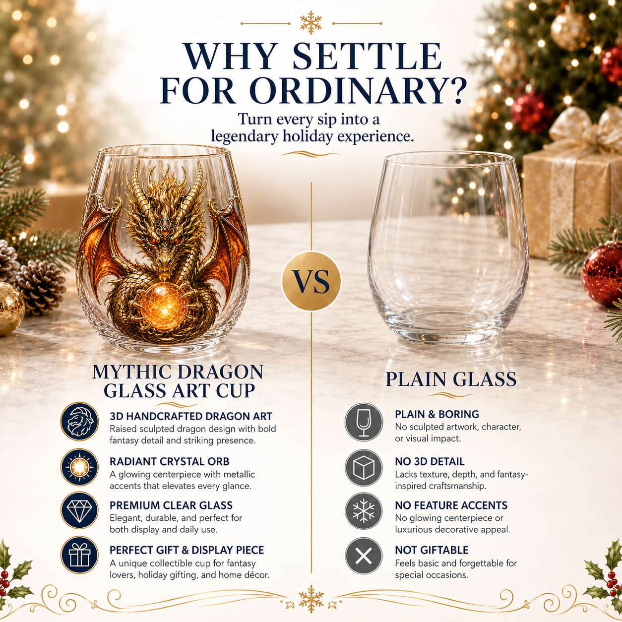 🐉 3D Mythic Dragon Glass Art Cup | Luxury Raised Fantasy Glassware for Whiskey✨