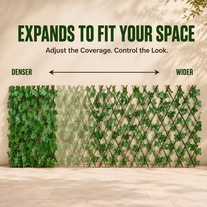 🌿 Expandable Faux Ivy Privacy Fence – Adjustable Greenery Screen for Balcony, Patio, Porch & Garden