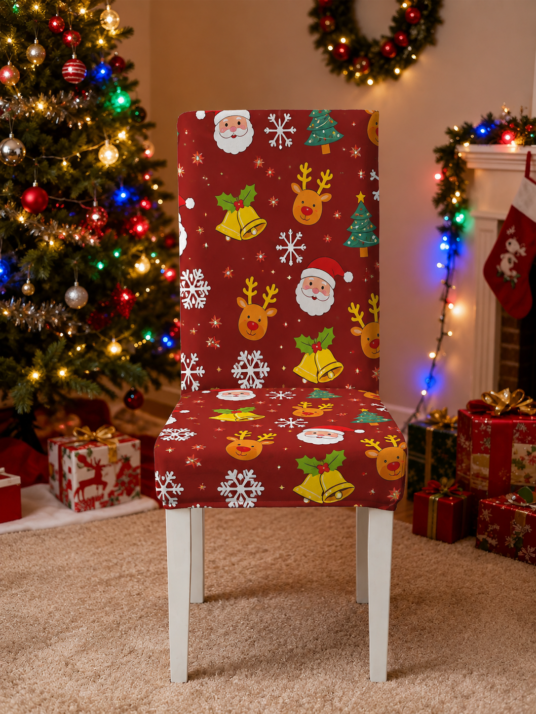 🔥Holiday Home Deal 🎄  Cartoon Printed Chair Covers for Living Room, Bedroom & Dining Room Decor