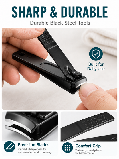 ✨Professional Portable Nail Clipper Set – Complete Grooming Kit for School, Travel & Home