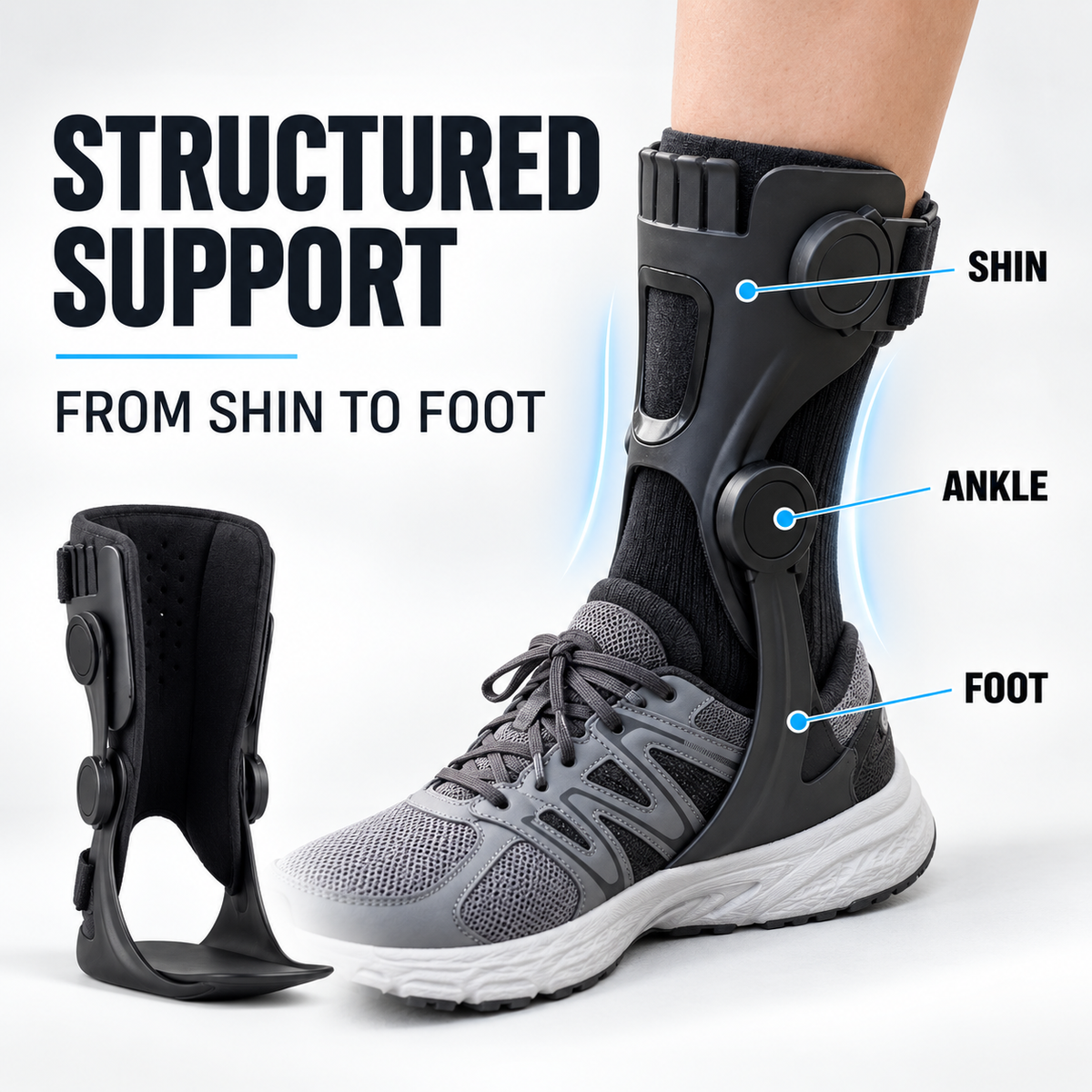 🦶 Toe Lift Foot Support Brace – Ankle Stabilizer for Drop Foot, Walking Assist & Daily Mobility ✨