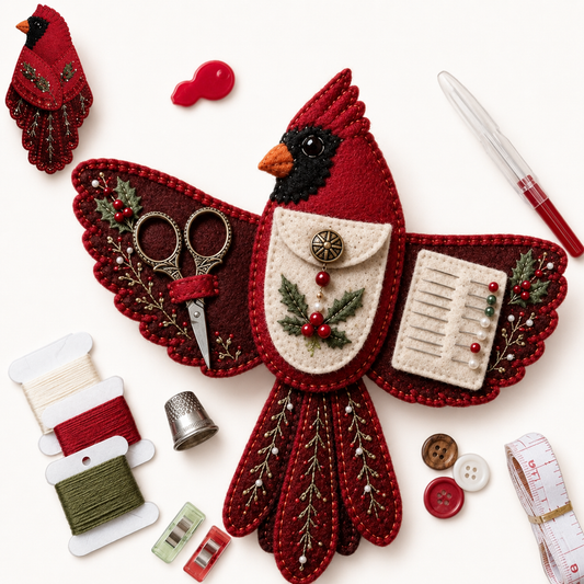 🐦🎁Bird-Shaped Felt Sewing Organizer DIY Kit✂️ – 🪡More Than Storage, A Handmade Work of Art