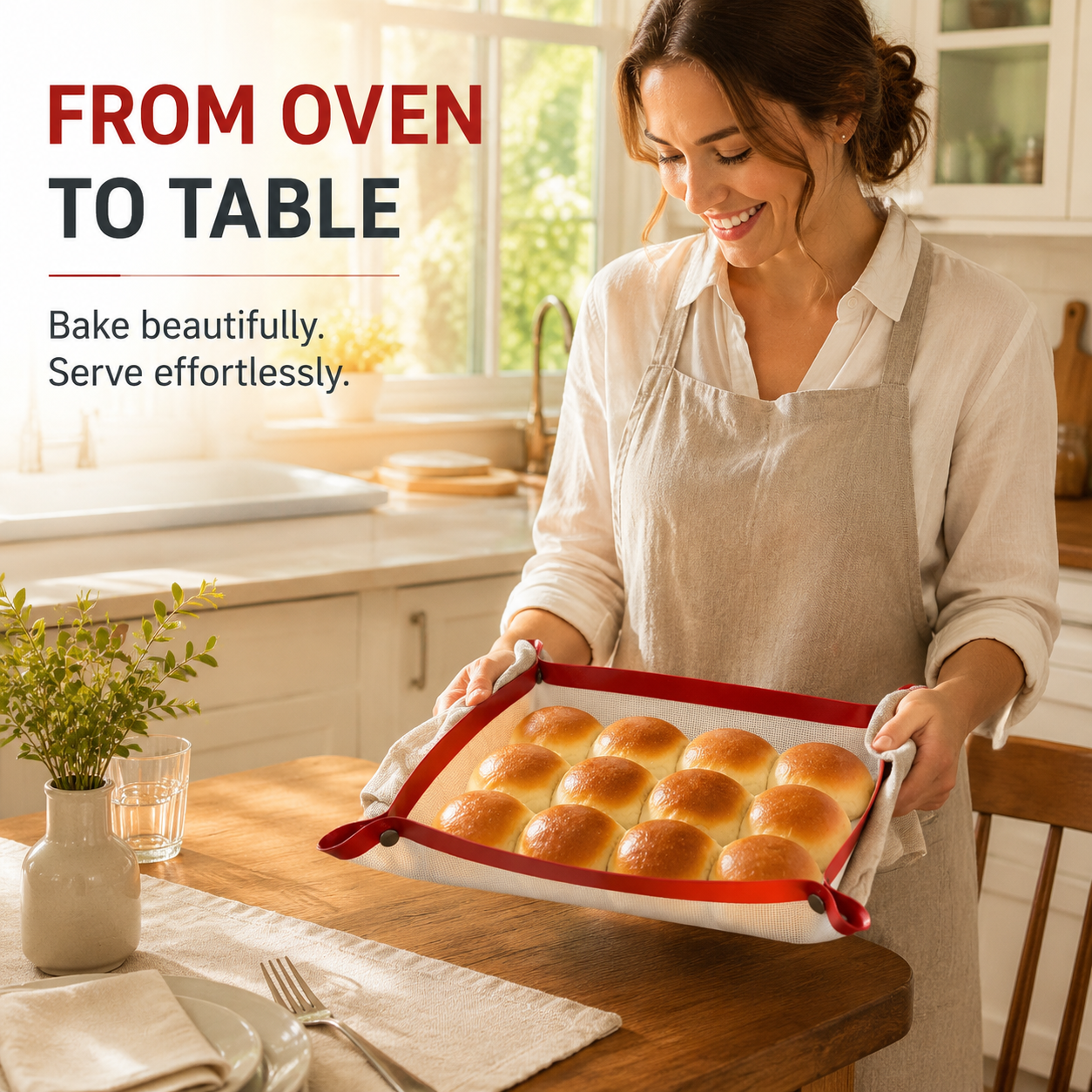 Full Size Silicone Baking Mat with Snap Lock Edges