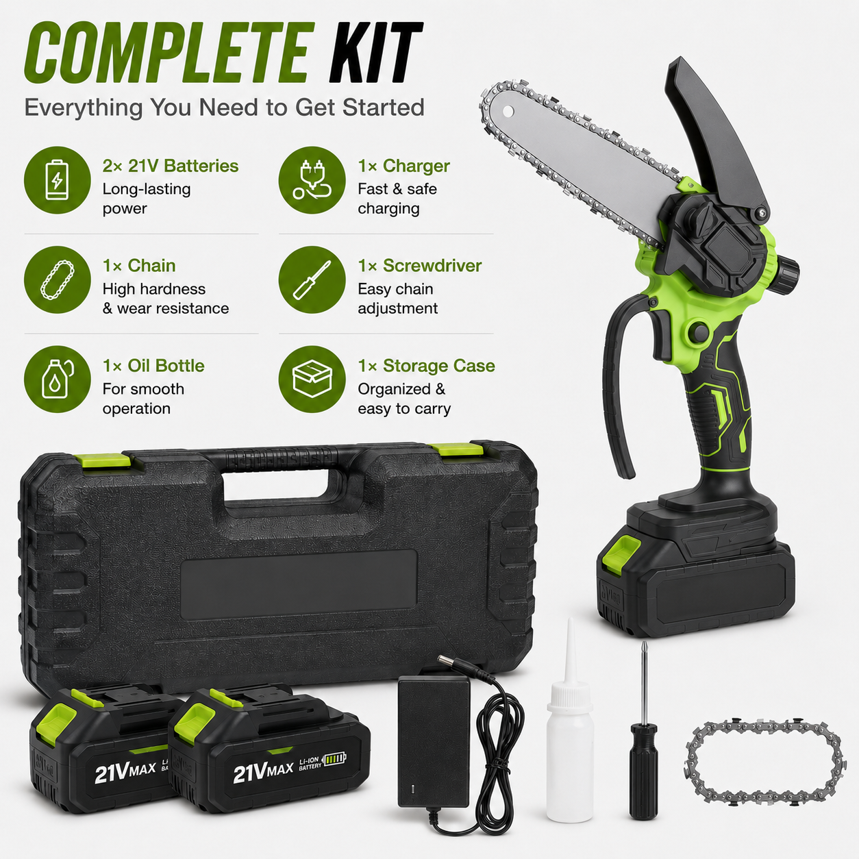 🔥 48% OFF 6-Inch Cordless Mini Chainsaw 🌿 Lightweight Power for Easy Cutting