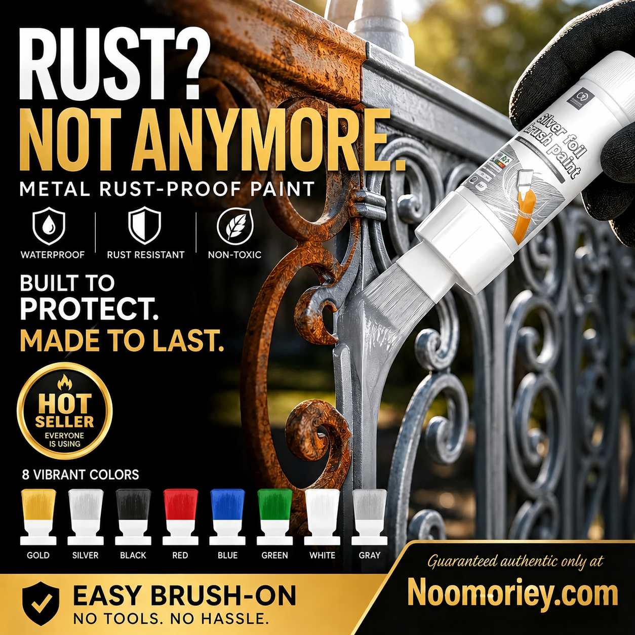 ⏳Time-Limited Special⏰Refresh paint surfaces in one simple spray!✨🏠Water-Based Metallic Silver Paint with Built-in Brush💥👍