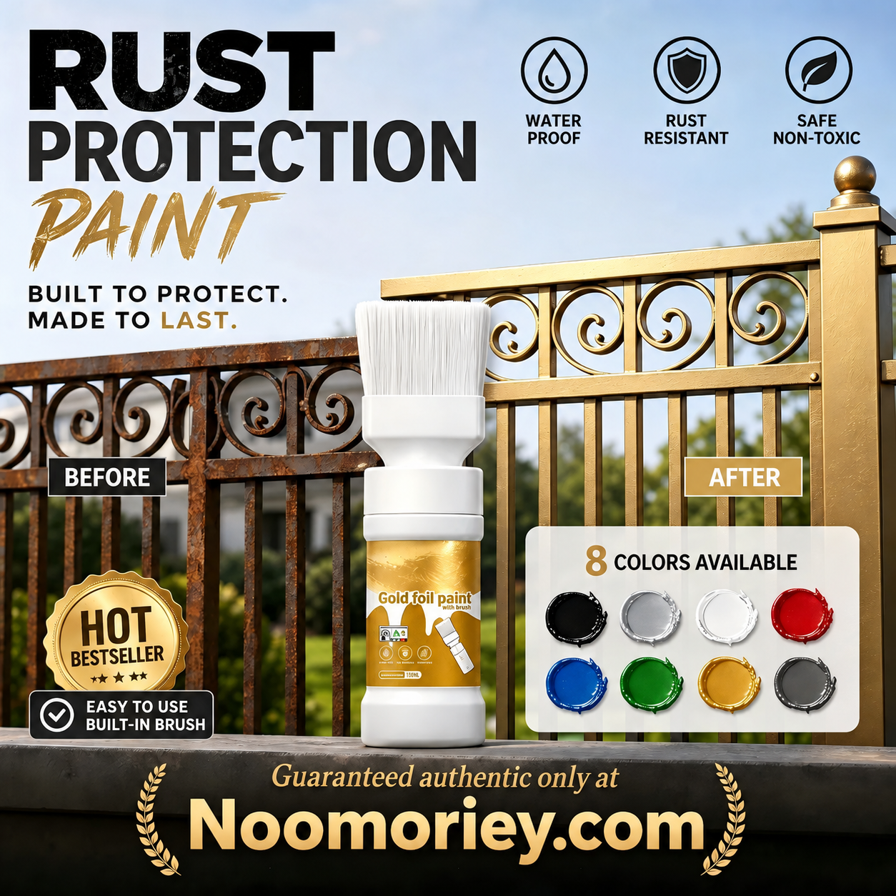 ⏳Time-Limited Special⏰Refresh paint surfaces in one simple spray!✨🏠Water-Based Metallic Silver Paint with Built-in Brush💥👍