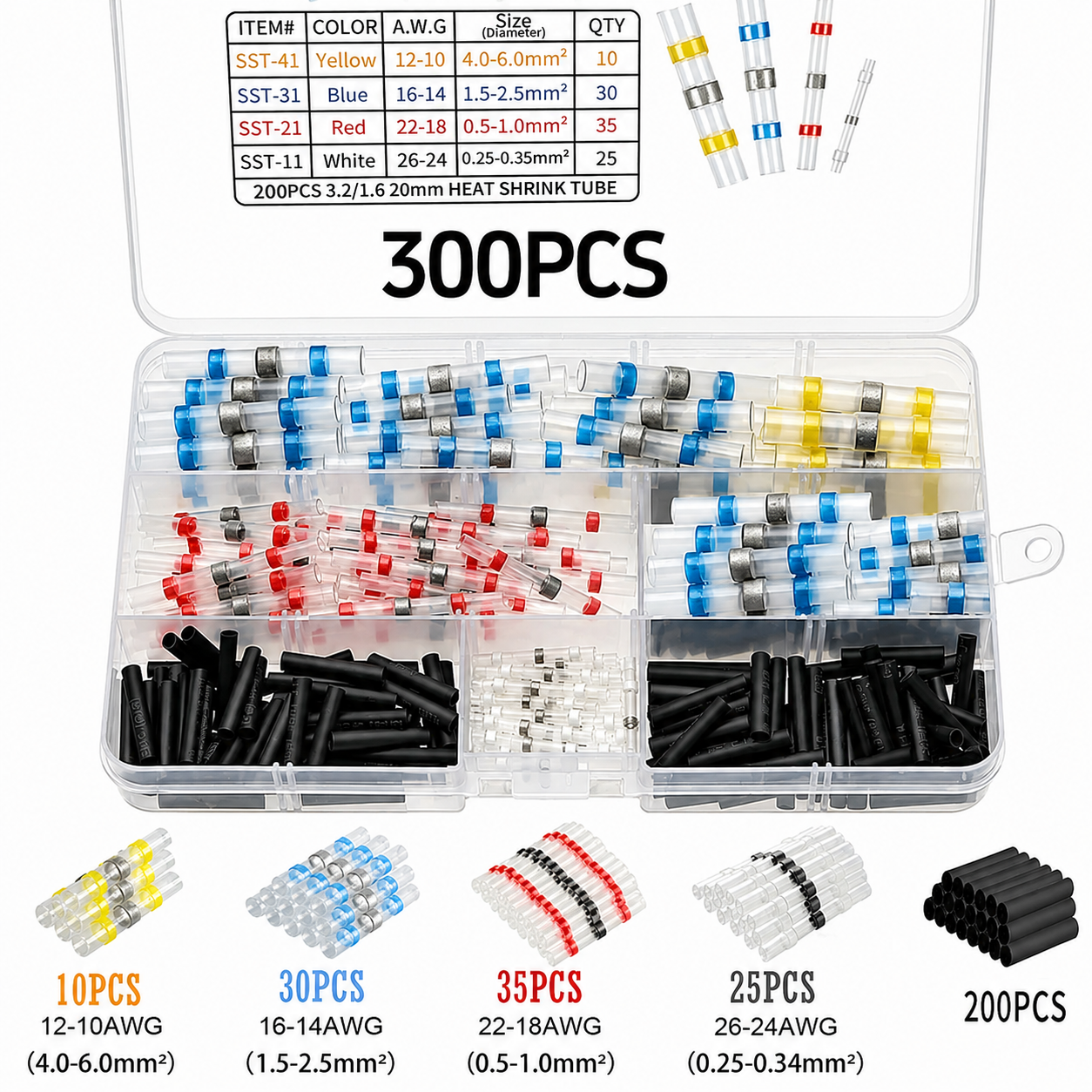 🔥Last Day 49% OFF - ✨300PCS WATERPROOF SOLDER WIRE CONNECTOR KIT