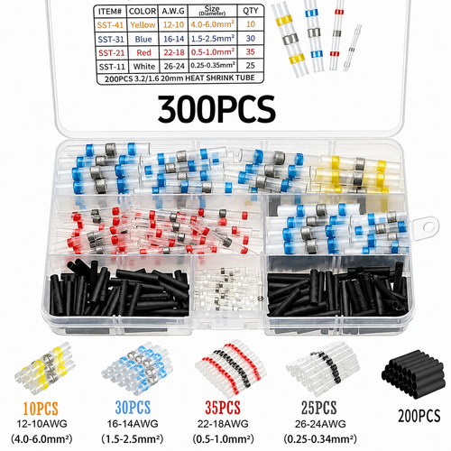 🔥Last Day 49% OFF - ✨300PCS WATERPROOF SOLDER WIRE CONNECTOR KIT