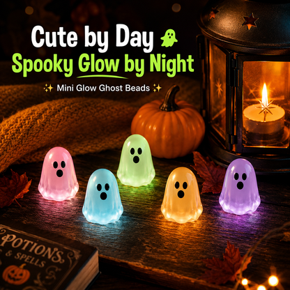 🎃👻Glow-in-the-Dark Cute Ghost Resin Bead Set🧙🎁 – ✨Let these adorable little ghosts shine in the dark!🕯️✨