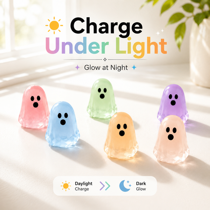 🎃👻Glow-in-the-Dark Cute Ghost Resin Bead Set🧙🎁 – ✨Let these adorable little ghosts shine in the dark!🕯️✨