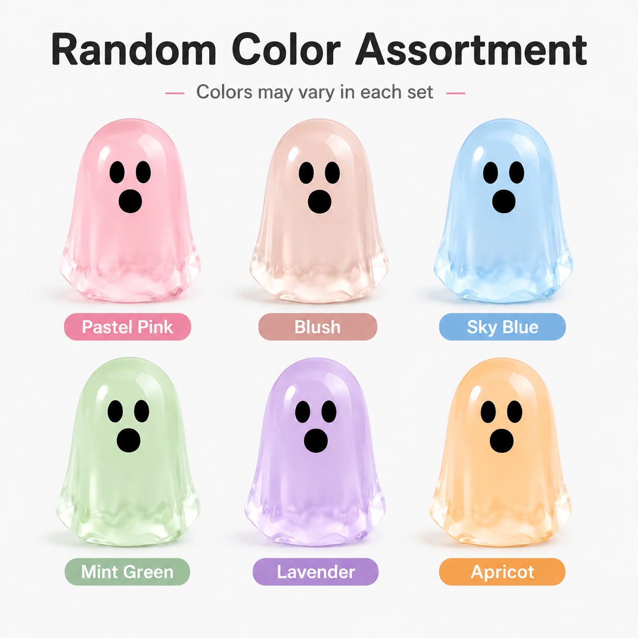 🎃👻Glow-in-the-Dark Cute Ghost Resin Bead Set🧙🎁 – ✨Let these adorable little ghosts shine in the dark!🕯️✨