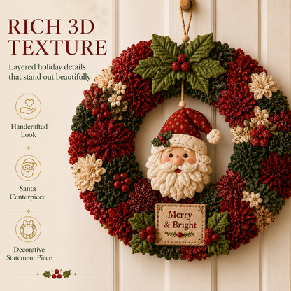 🔥49% Off Last Day - 🔥🎄 3D Fabric Poke Wreath DIY Kit