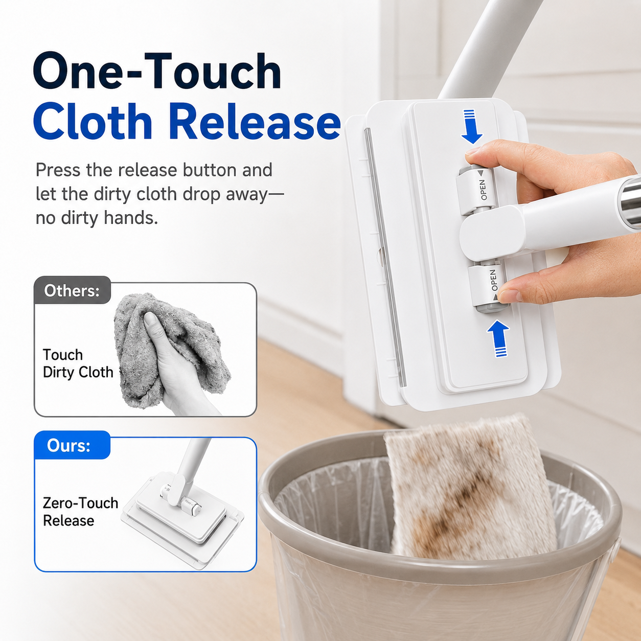 ✨  🧹 Multi-Purpose Mini Dust Mop🧼 – Lightweight Bathroom & Tight-Space Cleaner