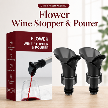 🍷2-in-1 Wine Pourer & Stopper – No-Drip Pour & Easy Seal